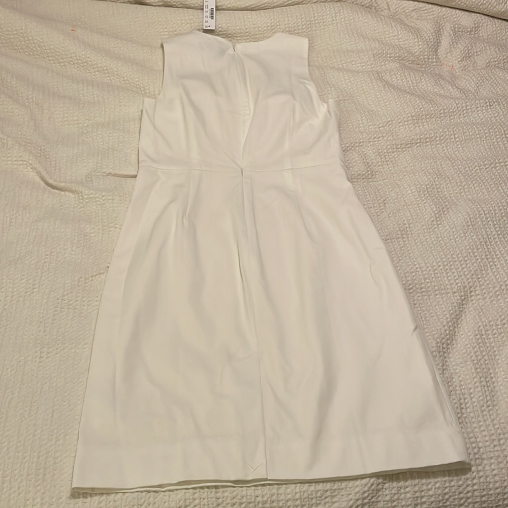 NWT J.Crew White Sheath Dress in Bi-stretch Cotton - Picture 10 of 12